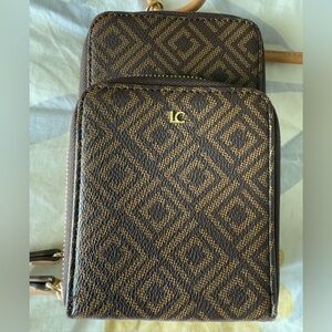 LC Lauren Conrad Brown and Gold Crossbody Bag